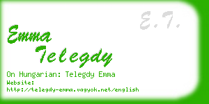 emma telegdy business card